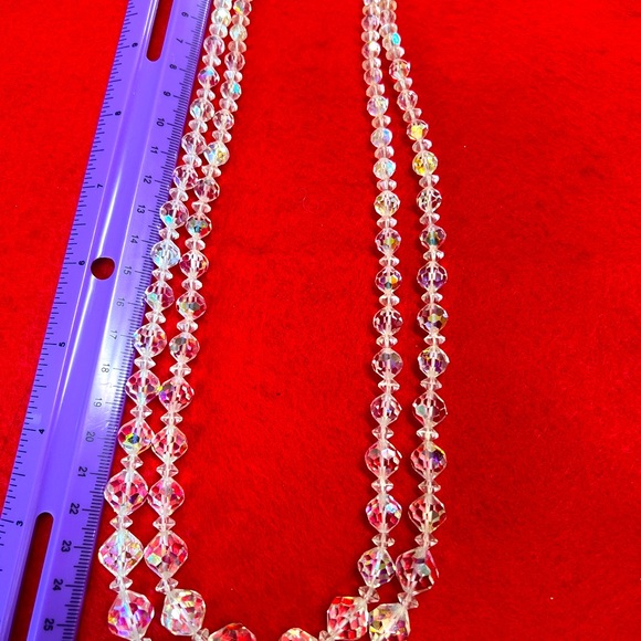 Vintage Aurora Borealis Crystal Necklace - Picture 3 of 5